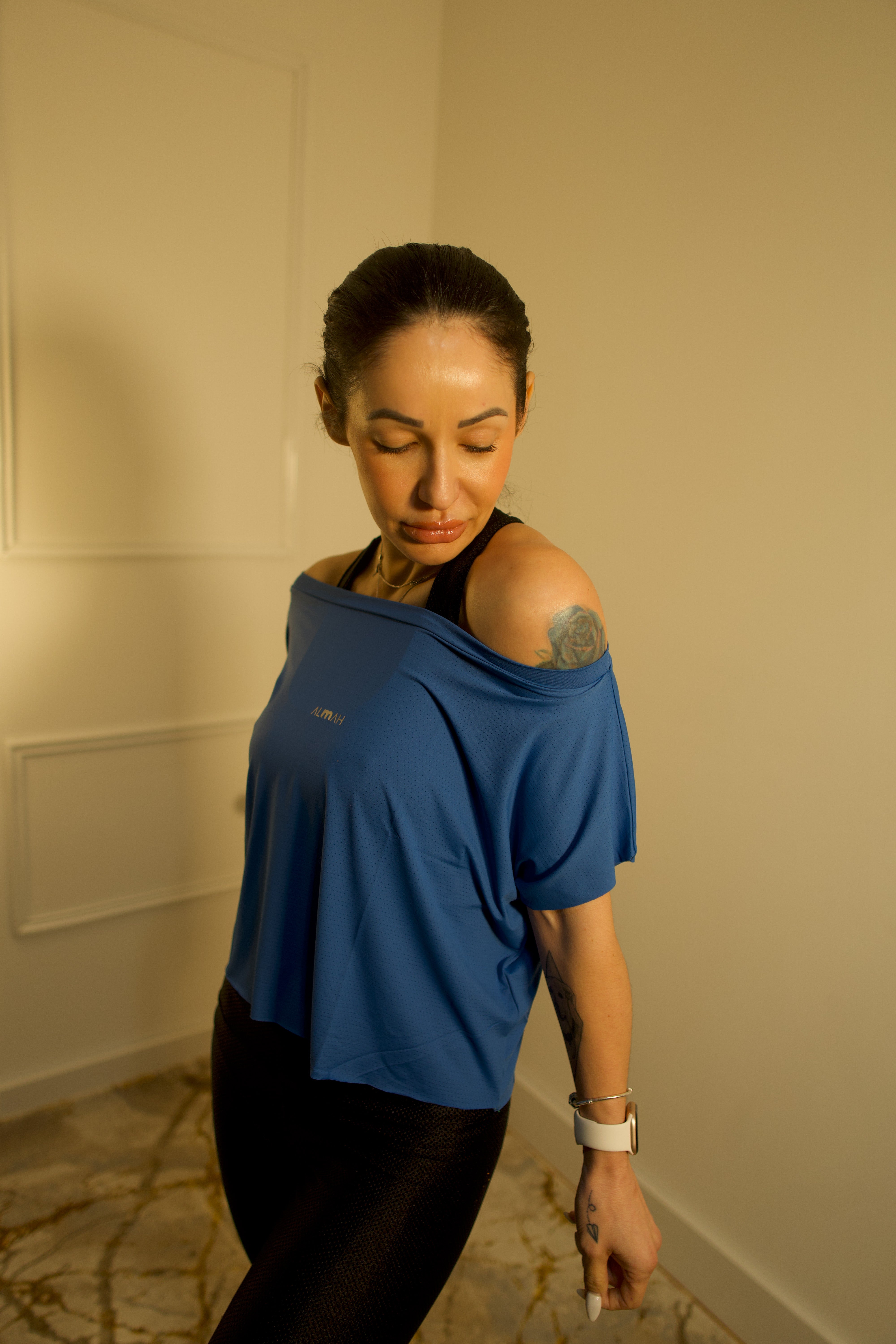 T-Shirt Cropped Azul