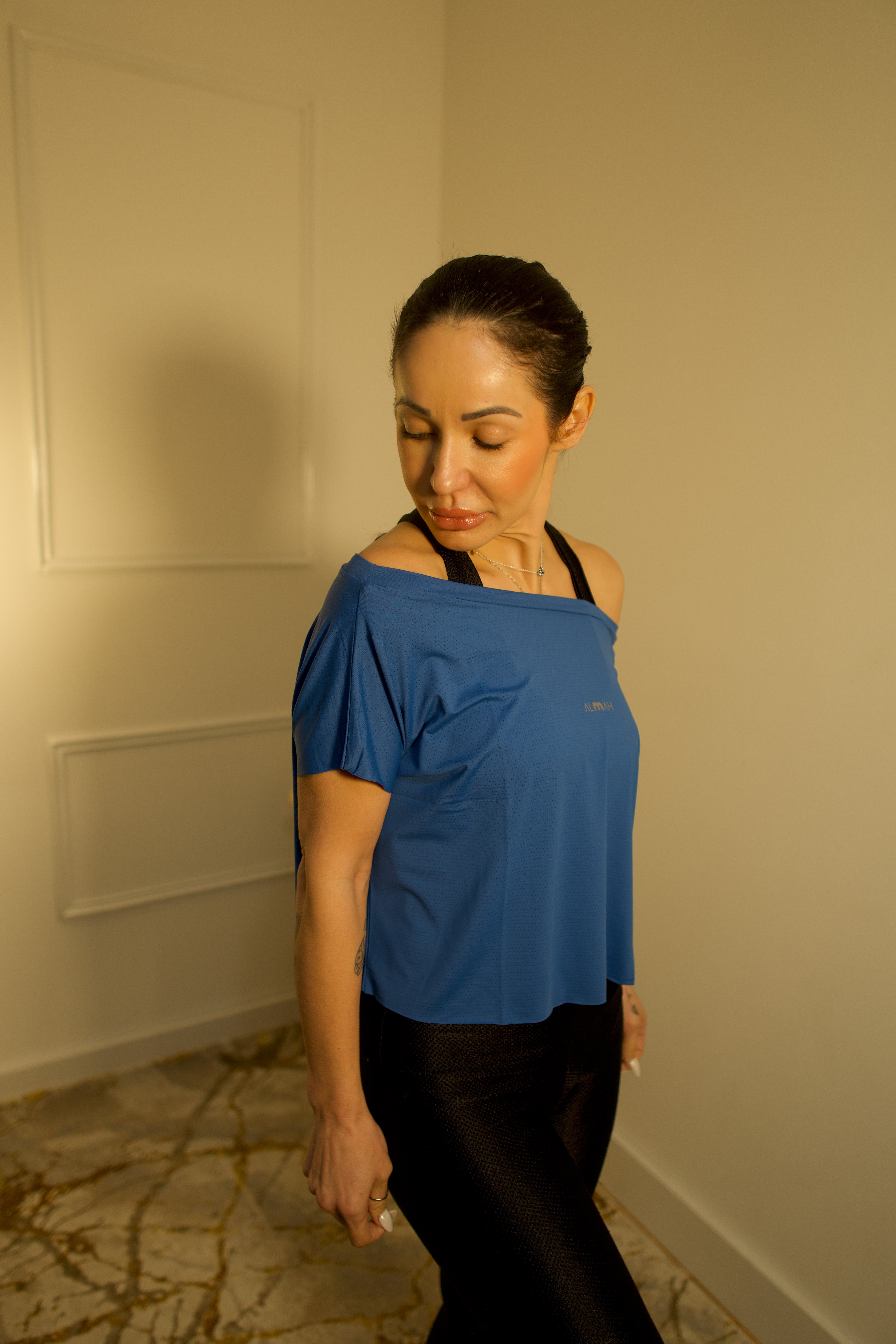 T-Shirt Cropped Azul