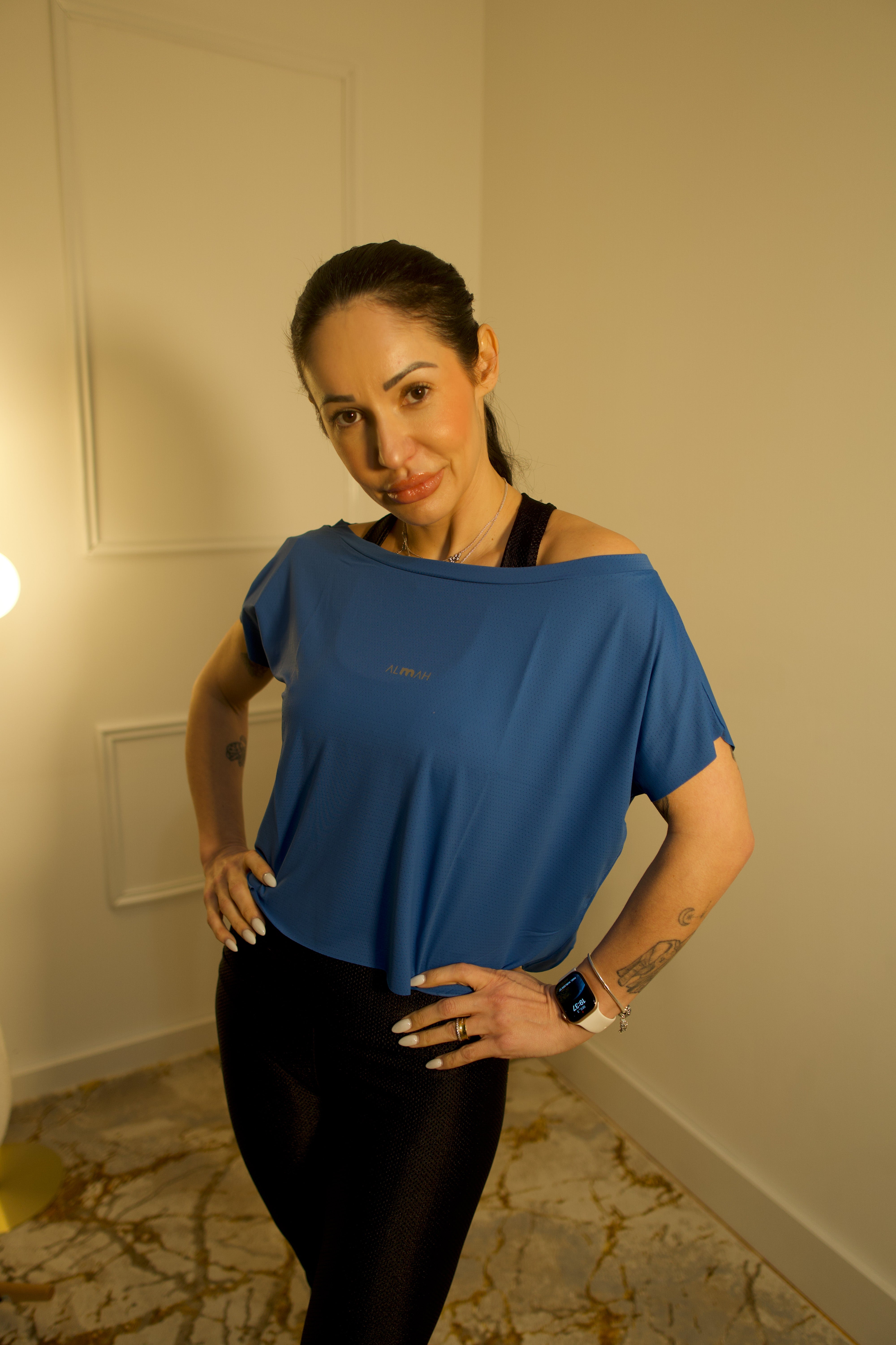 T-Shirt Cropped Azul